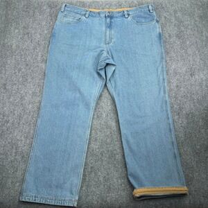 Duluth Trading Jeans Mens 46x32 Blue Ballroom Relaxed‎ Fit Workwear 86069B